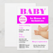 Magazine voor babymeisjes PERSONALIZE Kaart (Voorkant / Achterkant)