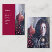 MAGDALEN rood geel grijs wit bruin Visitekaartje (Voorkant / Achterkant)