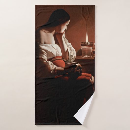 Magdalene avec la flamme fumante, La Tour (Serviette de bain)