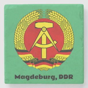 Magdeburg, DDR, Magdeburg, Duitsland (Ossi) Stenen Onderzetter