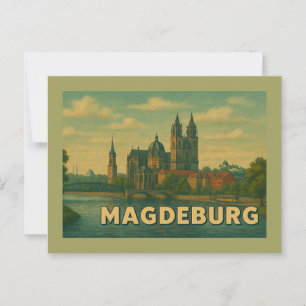 Magdeburg Duitsland Stad Kunst Briefkaart