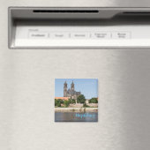 Magdeburg Elbe uitzicht foto Magneet (Insitu (Vaatwasser))