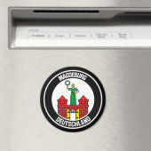 Magdeburg Round Emblem Magneet (Insitu (Vaatwasser))