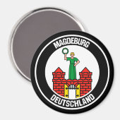 Magdeburg Round Emblem Magneet (Voorkant / Achterkant)