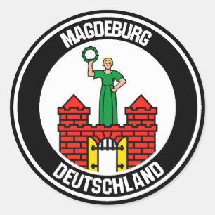 Magdeburg Round Emblem Ronde Sticker