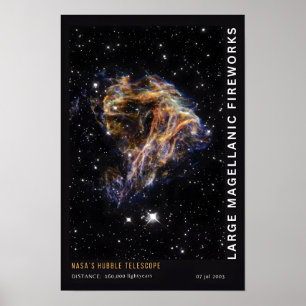 Magelanic Vuurwerk Ruimte Educatief Poster