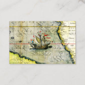 Magellans navire Victoria, Antique Carte Océan Pac (Dos)