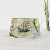 Magellans navire Victoria, Antique Carte Océan Pac (Devant)