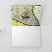 Magellans schip Victoria, Antiek kaart Stille Ocea (Binnen)