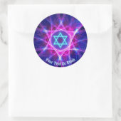 Magen Bet Fractal Ronde Sticker (Tas)