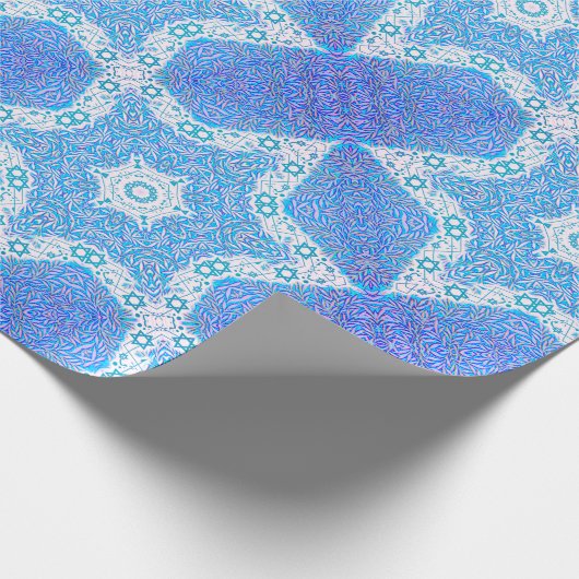 Magen David en Willow Leaf Cadeaupapier (Hoek)