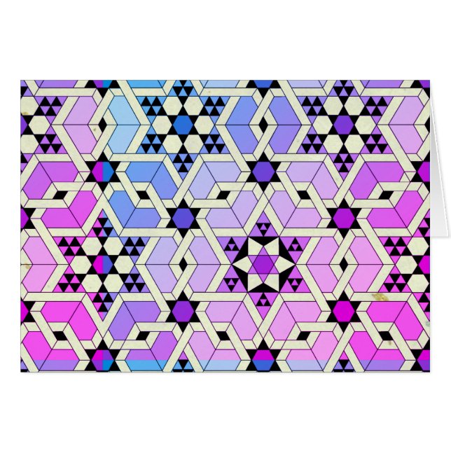 Magen David Glas in lood (Voorkant Horizontaal)