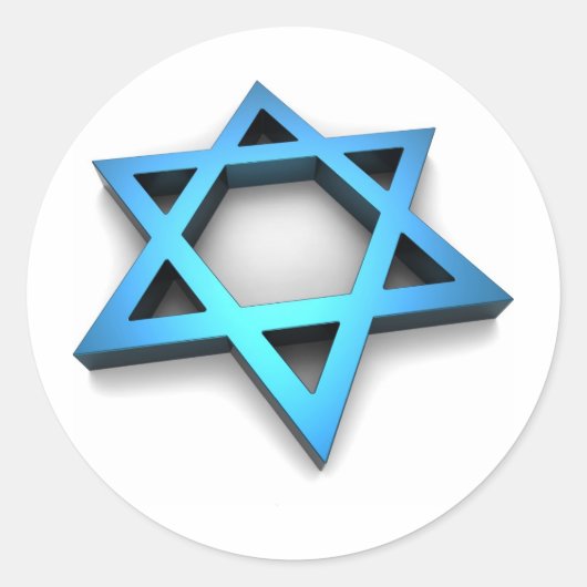 Magen David Ronde Sticker (Voorkant)