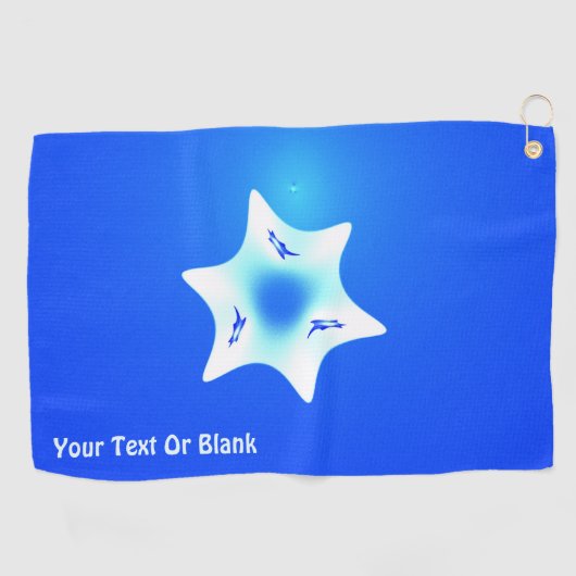 Magen Lavan (White Star) Golfhanddoek (Horizontaal)