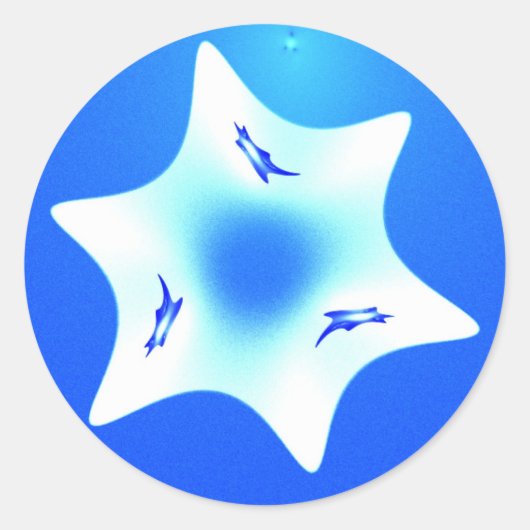 Magen Lavan (White Star) Ronde Sticker (Voorkant)