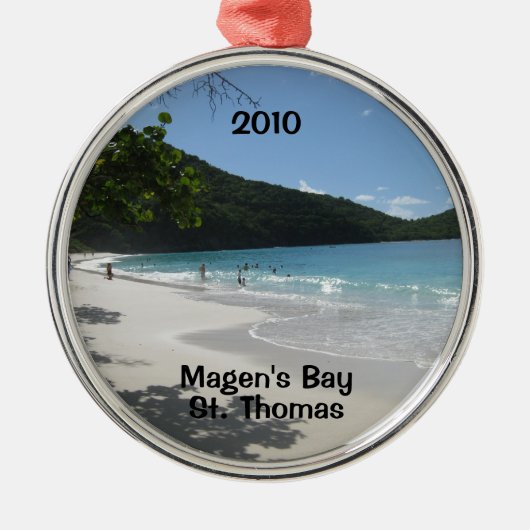 Magen's Bay, St. Thomas, 2010 Metalen Ornament (Voorkant)