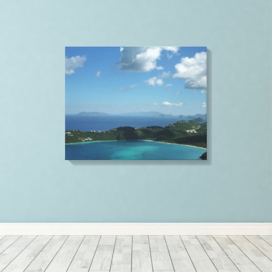 Magens Bay, St. Thomas Beauful Island Scene Canvas Afdruk (Insitu (Houten vloer))