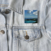 Magens Bay, St. Thomas Beauful Island Scene Vierkante Button 5,1 Cm (In situ)