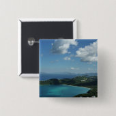 Magens Bay, St. Thomas Beauful Island Scene Vierkante Button 5,1 Cm (Voorkant /achterkant)