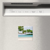 Magens Bay, St. Thomas Magnet Carré de 2 pouces (In Situ (Lave-vaisselle))