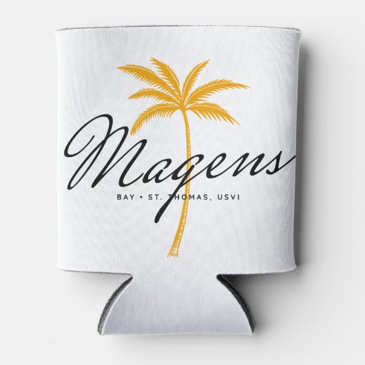 Magens Bay St Thomas USVI minimale palmboom Blikjeskoeler (Voorkant)