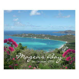 Magens Bay St. Thomas, USVI Tropical Beach Foto Afdruk