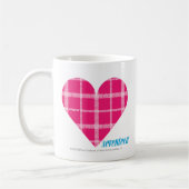 Magenta 2 van de plaid koffiemok (Links)