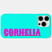 Magenta 3D Red Moderne naam | Grappig turquoise Case-Mate iPhone Case (Achterkant (horizontaal))