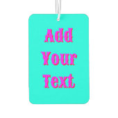 Magenta 3D Red Moderne naam | Grappige Neon Turquo Luchtverfrisser (Achterkant)