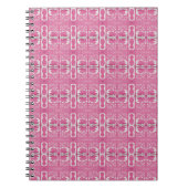 Magenta Abstract Hand Carved Block Print Journal Notitieboek (Voorkant)