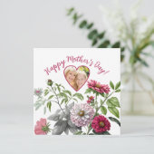 Magenta Accent Floral Moederdag Foto (Staand voorkant)
