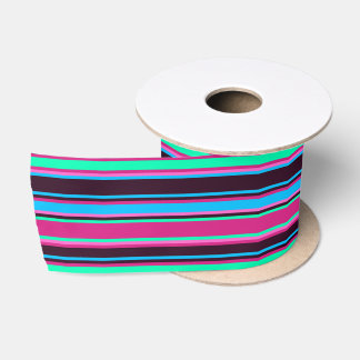 Magenta, Aqua en blauw gestreept lint