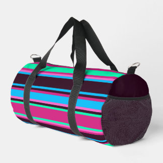 Magenta, Aqua en Blue Striped Cut Naaizak Plunjezak