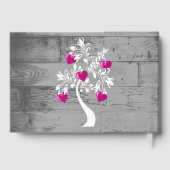 Magenta Arbre des Coeurs Livre d'or Mariage (Verso)