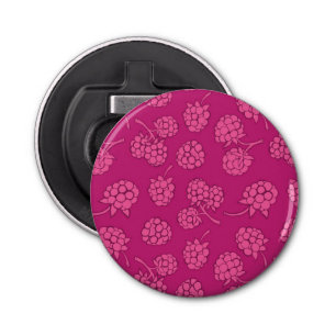 Magenta Berry Pattern Button Flesopener