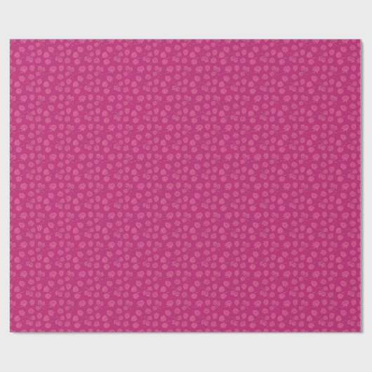 Magenta Berry Pattern Cadeaupapier (Vlak)