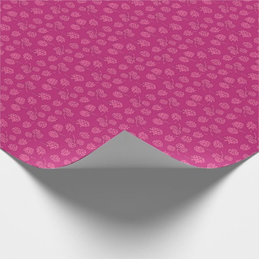 Magenta Berry Pattern Cadeaupapier (Hoek)