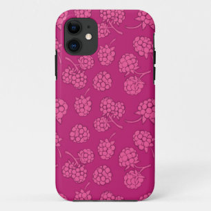 Magenta Berry Pattern iPhone 11 Hoesje