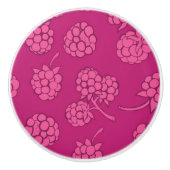 Magenta Berry Pattern Keramische Knop (Voorkant)