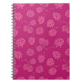 Magenta Berry Pattern Notitieboek (Voorkant)