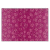 Magenta Berry Pattern Snijplank (Voorkant)