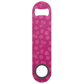 Magenta Berry Pattern Speed Flessenopener (Achterkant)