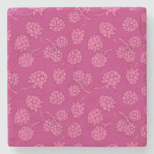 Magenta Berry Pattern Stenen Onderzetter (Voorkant)