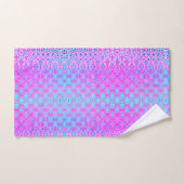 Magenta, bleu ciel et géométrique marine (Serviette à main)