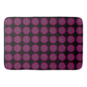 Magenta Bloeiende Bloem Moderne Botanische Bloem Badmat