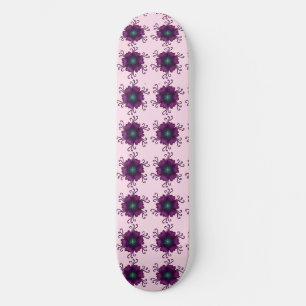 Magenta Bloeiende Bloem Moderne Botanische Bloem Skateboard