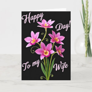 Magenta Bloemen Moeders Kaart