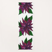 Magenta bloemen yoga mat (Voorkant)