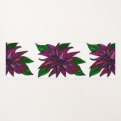 Magenta bloemen yoga mat (Voorkant (horizontaal))