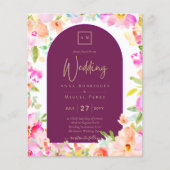 Magenta Bloemige Bruiloft (Voorkant)